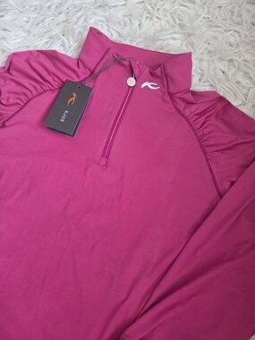 KJUS Women's Noras Cooling Half Zip Top -Fuchsia - 40/Large NWT